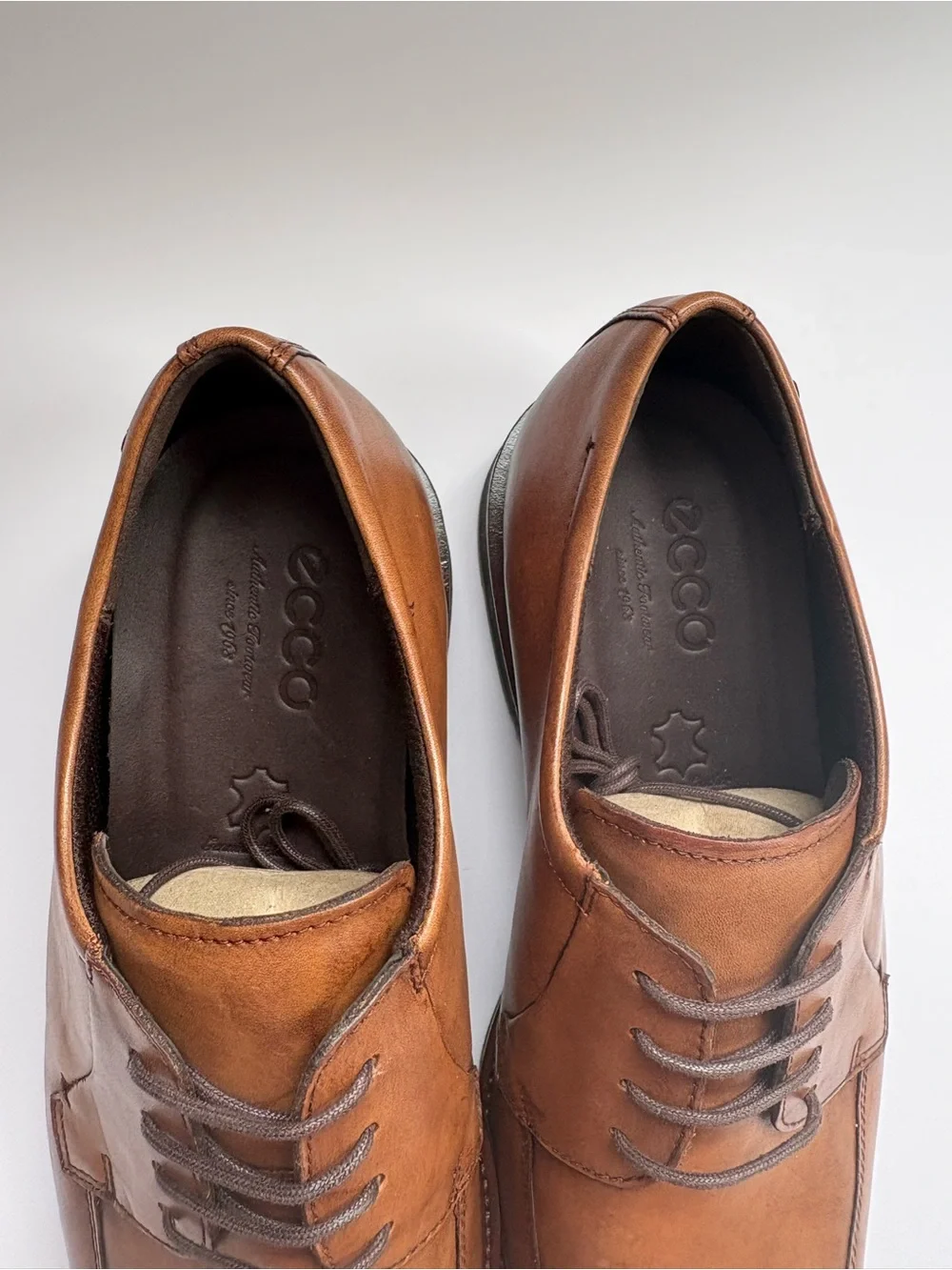 Ecco Men's Calcan Apron Toe Tie Shoes SZ 10 $70